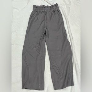 J.Crew  Point Sur Gray Wide Leg Paper Bag Pants- size 4